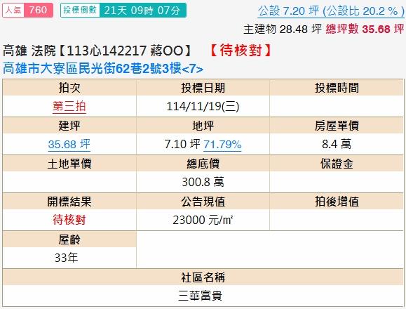 高雄華廈法拍-2