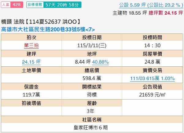 高雄大社公寓法拍-2
