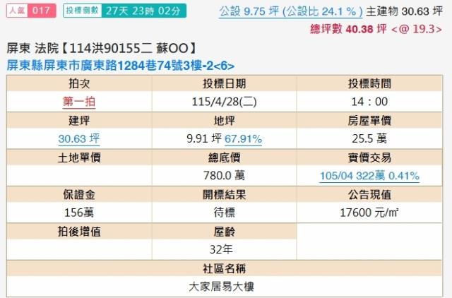 屏東屏東市法拍大樓-2