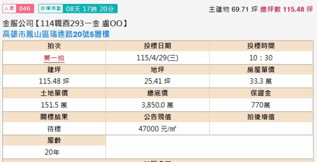 鳳山透天法拍-2
