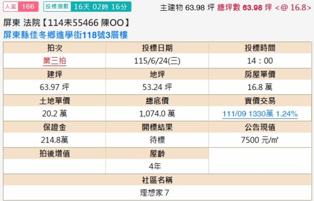 佳冬透天法拍-2