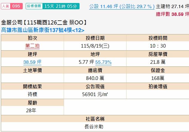 高雄鳳山大樓法拍-2