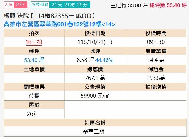 高雄左營法拍大樓-2