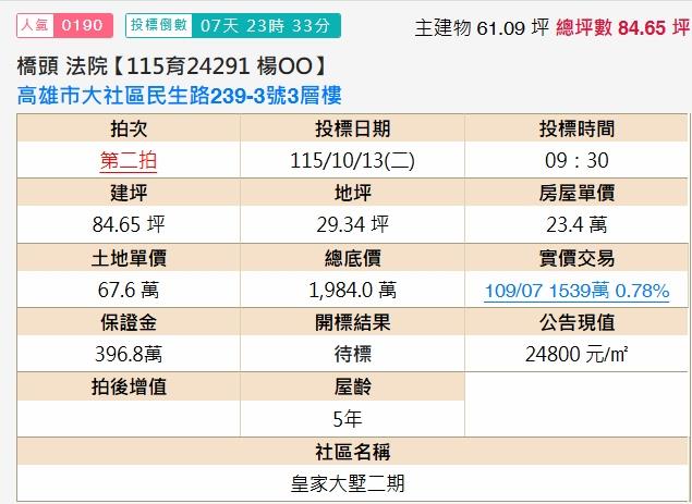 高雄大社透天法拍-2