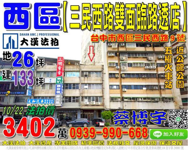 西區三民西路法拍店面