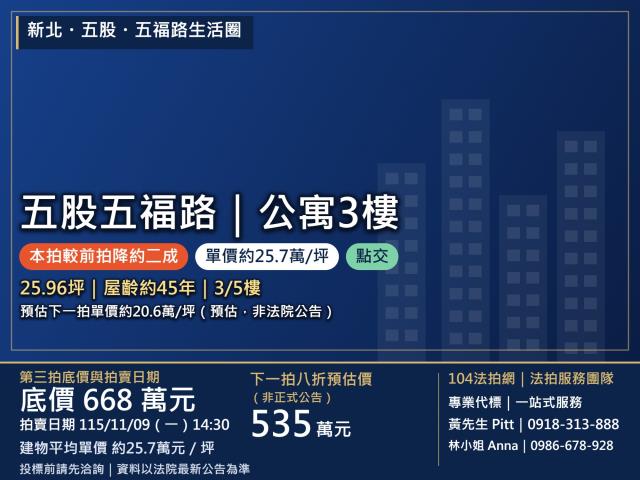 新北五股法拍公寓-1